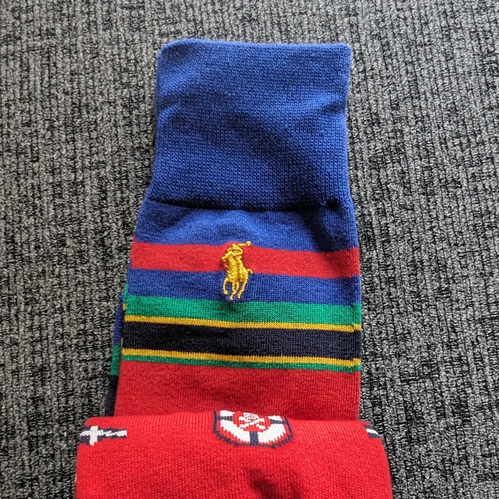Polo Ralph Lauren ☠️ Skull & Cross Bones Dress Socks 2 Pack L